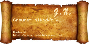Grauner Nikodém névjegykártya